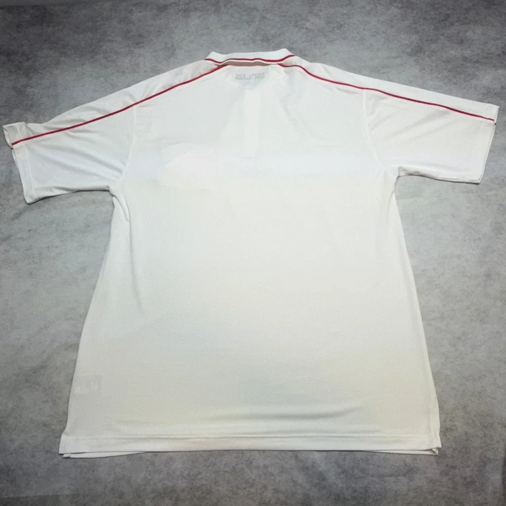 Nike Team Ohio State Buckeyes Polo Shirt White XL NCAA Y2K Streetwear Boxy
